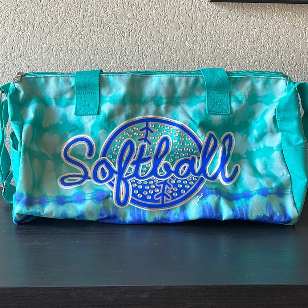 Justice Softball duffel/ sleepover bag